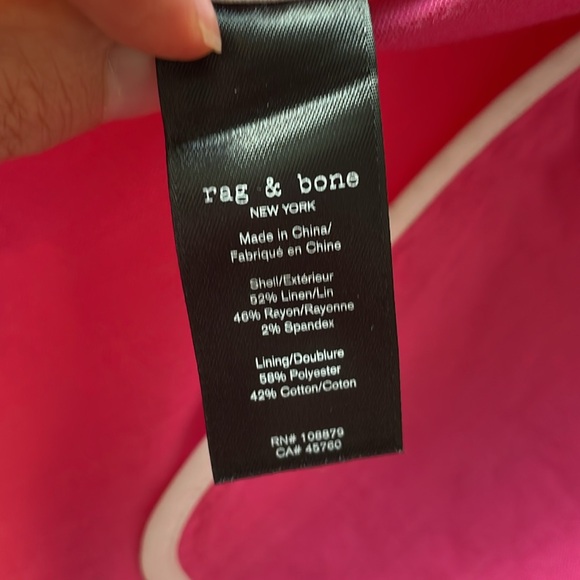 Rag & Bone Pink Charles Linen Blend Blazer - Picture 12 of 15
